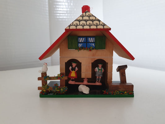 Beautiful Weather House With Bird On The Fence Post. Made In Germany with Free Delivery Across Australia. Weather House [ozclocks.com.au] 