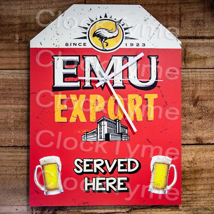 Emu Export Clock. Australian Made. . Wall Clock [ozclocks.com.au] 