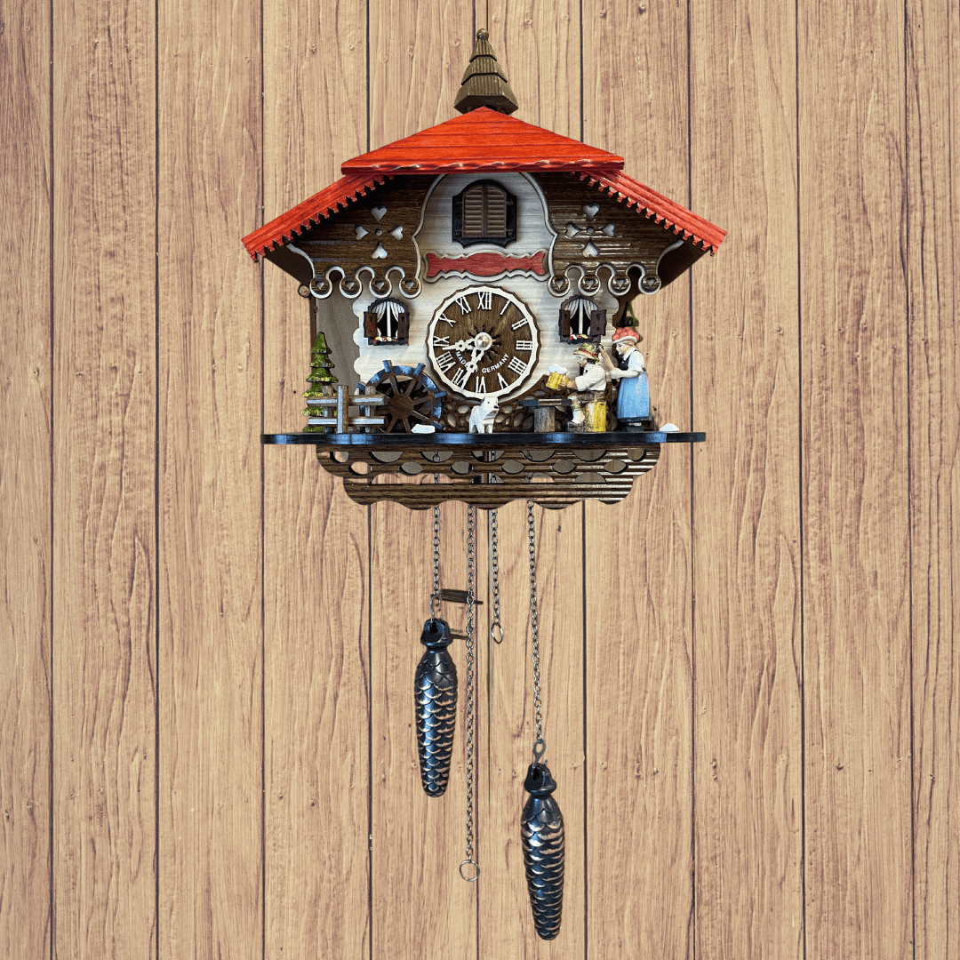 German Man Raising His Glass Cuckoo Clock, Made By Engstler From The Black Forest (Free delivery across Australia) Cuckoo Clock [ozclocks.com.au] 