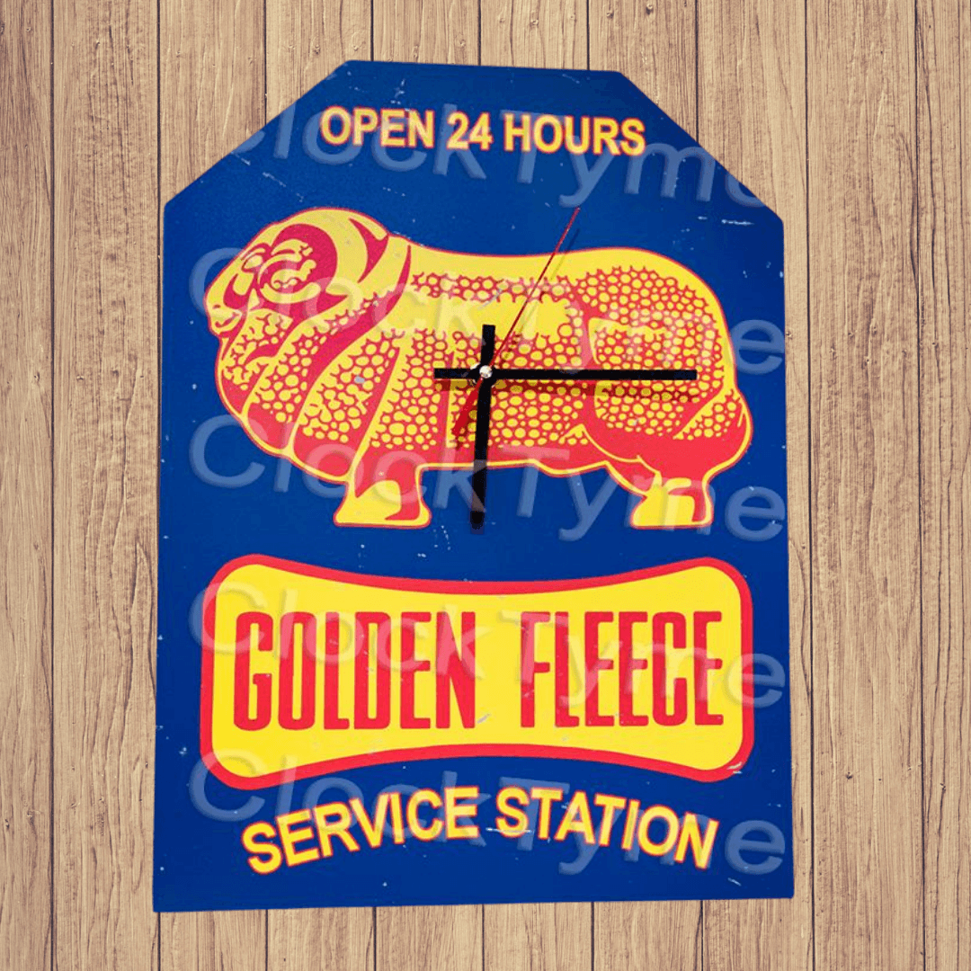 Golden Fleece Rustic Clock. Australian Made. 12 Months Warranty & Free Delivery. Wall Clock [clocktyme.com] 