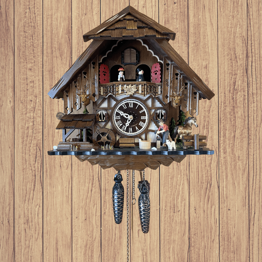 Horse And Farrier Musical Cuckoo Clock With Dancers. Made By Engstler From The Black Forest (. Cuckoo Clock [clocktyme.com] 