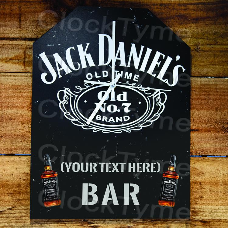 Jack Daniel's Clock. Australian Made. 12 Months Warranty & Free Delivery. Wall Clock [clocktyme.com] Personalised 