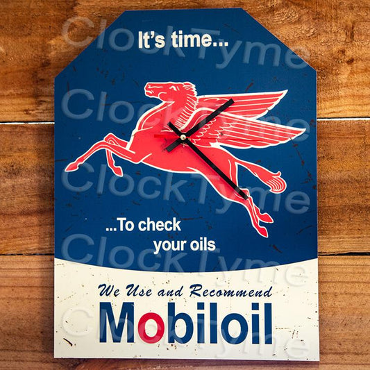 Mobile Oil Clock. Australian Made. [ozclocks.com.au] 